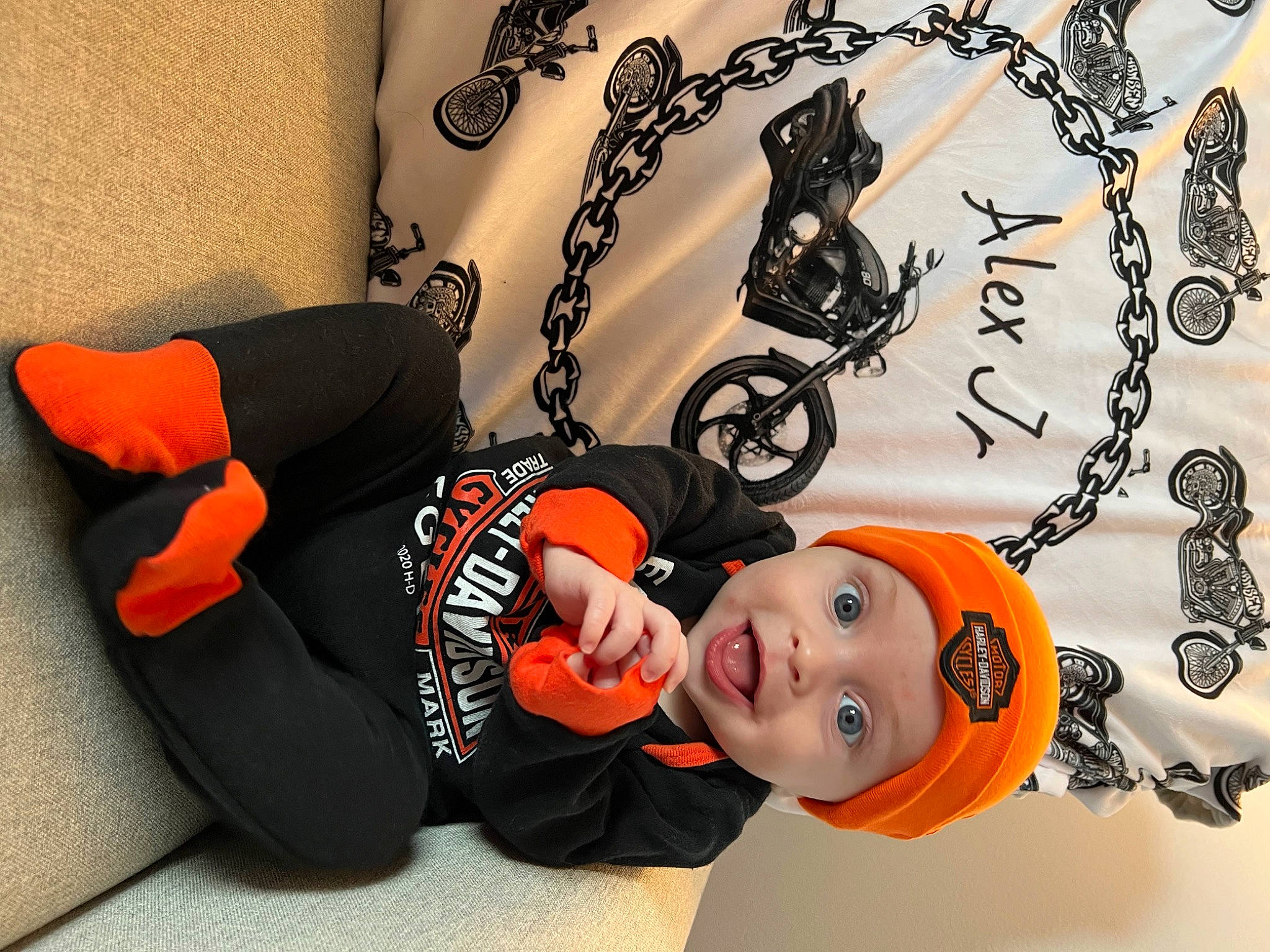 Alex joined the competition — help win amazing prizes! art, baby, baby_products, baby_toddler_clothing, child, costume_hat, fashion_accessory, font, fun, happy, hat, head, headwear, jewellery, metal, orange, pattern, person, smile, surprise