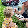 Violet is registered to the contest to win money with this photo: adult, alloywheel, baby, car, carwheel, cream, dessert, food, grass, icecream, machine, male, person, plant, spoke, summer, tire, transportation, vehicle, wheel