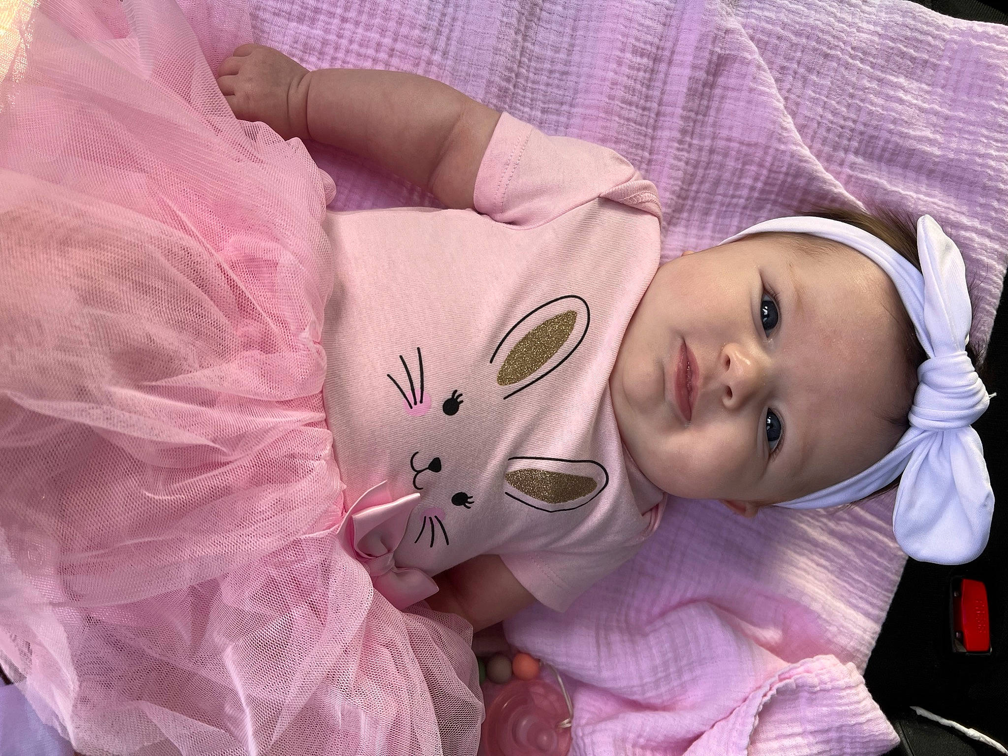 Gabriella joined the competition — help win amazing prizes! baby, baby_toddler_clothing, cheek, doll, dress, eyelash, hand, head, headgear, iris, lip, mammal, nose, person, pink, purple, skin, sleeve, textile, toddler