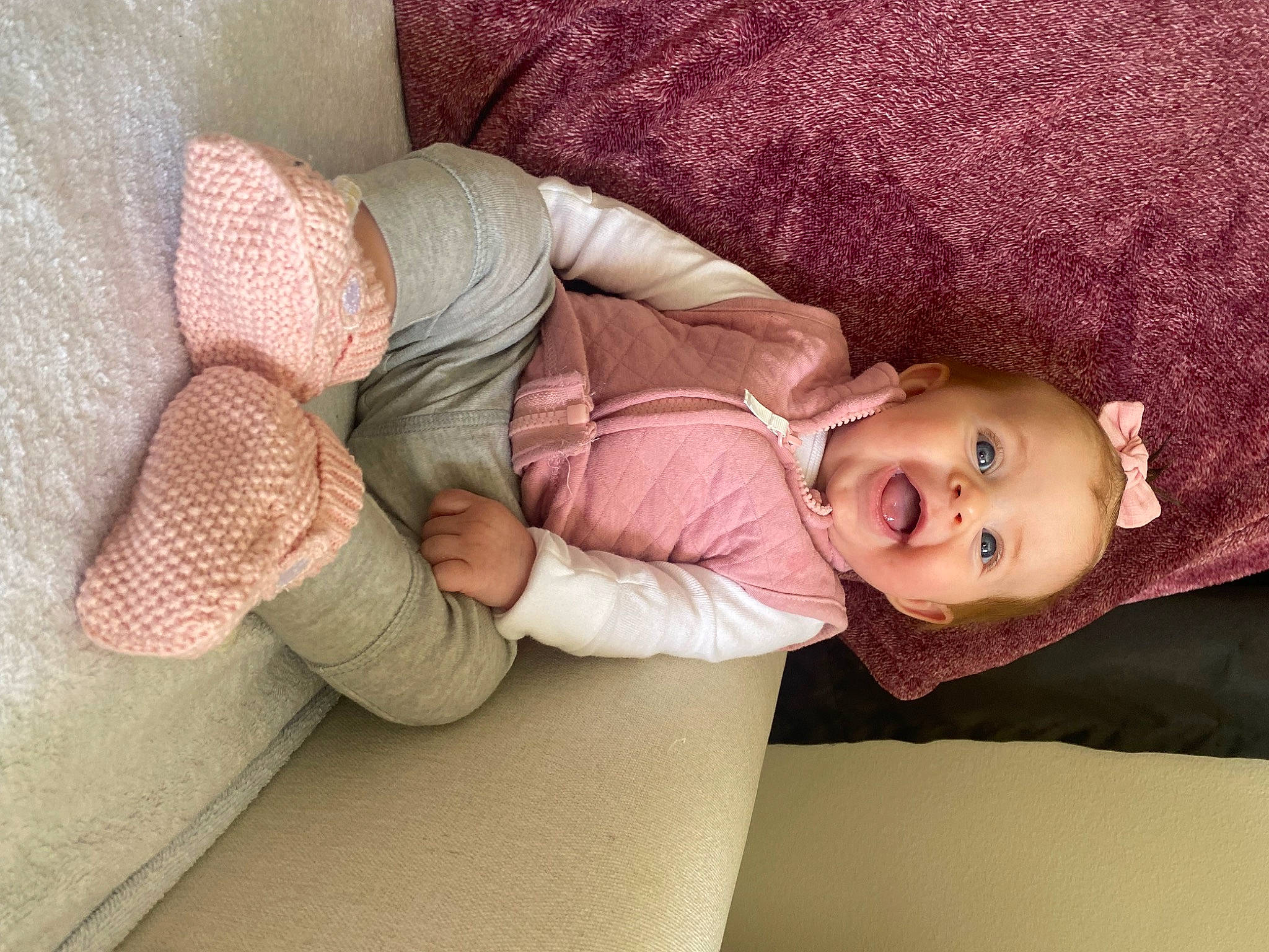 Mallory is registered to the contest to win money with this photo: baby, baby_products, baby_sleeping, baby_toddler_clothing, bedtime, cheek, child, comfort, face, finger, headgear, human_body, linens, nap, person, room, skin, sleep, sleeve, sock