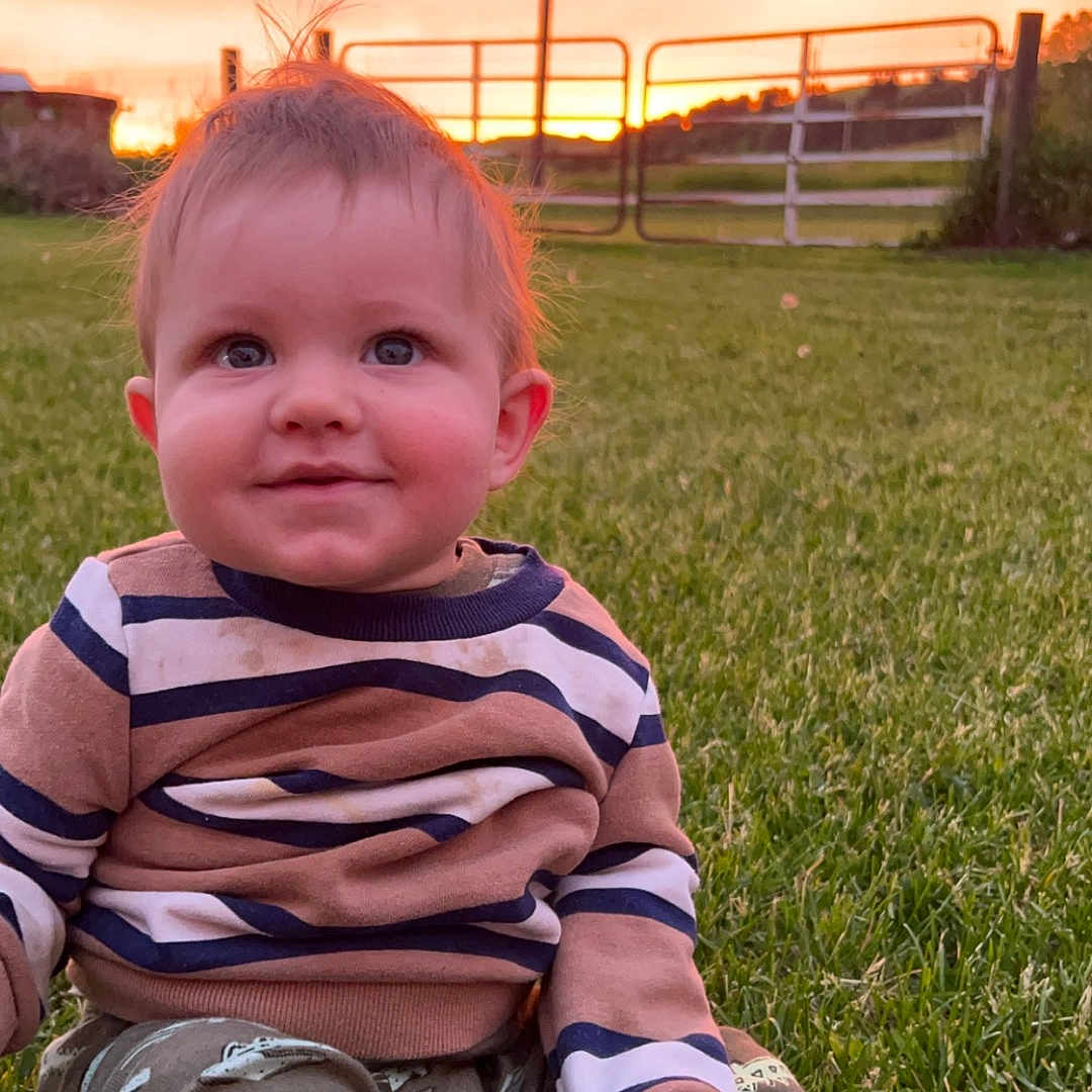 Everhett joined the competition — help win amazing prizes! baby, backyard, bodypart, clothing, face, finger, grass, hand, head, lawn, nature, outdoors, pants, person, photography, plant, portrait, sky, t_shirt, yard