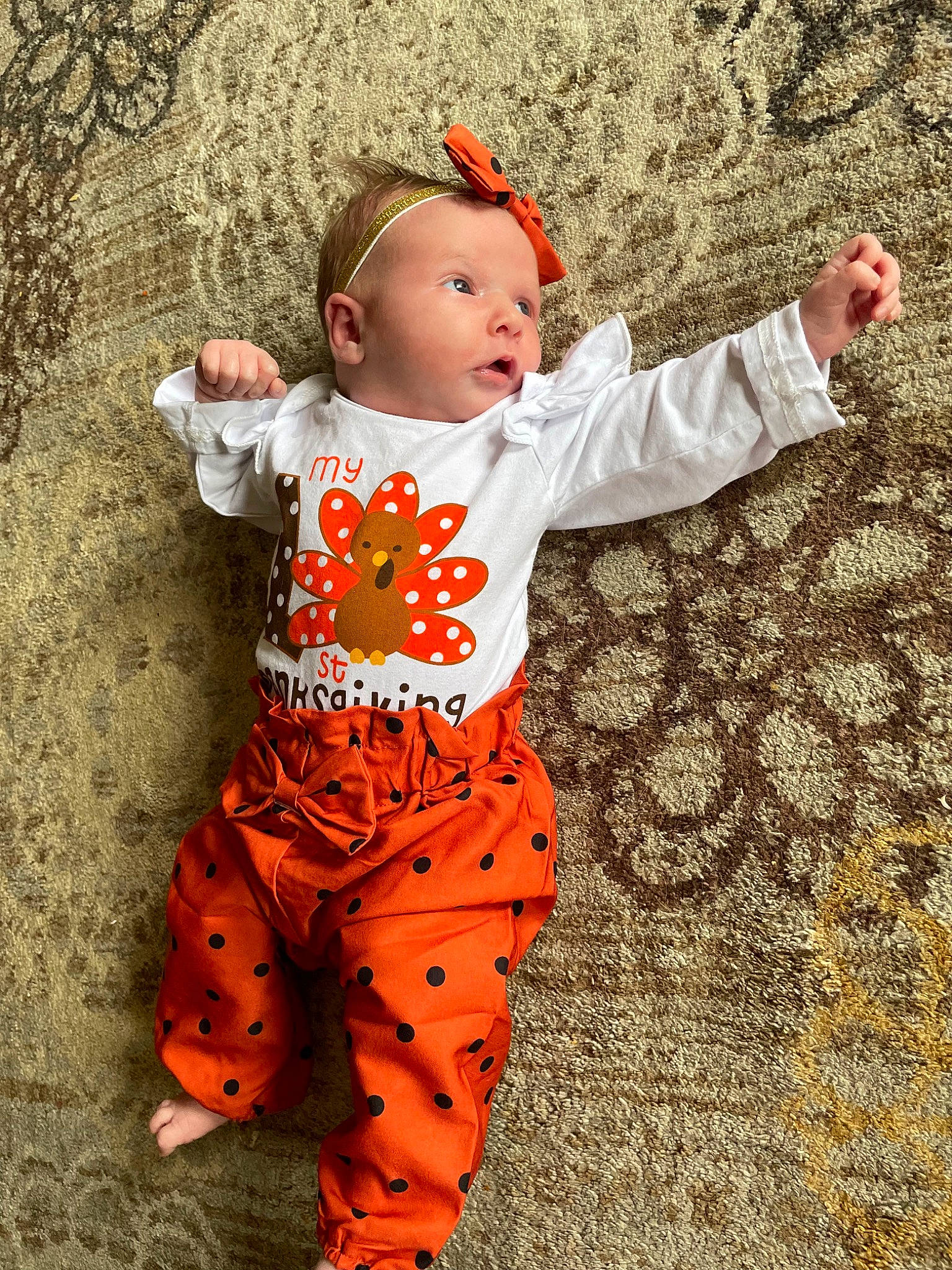 Summer joined the competition — help win amazing prizes! active_pants, baby, baby_toddler_clothing, child, eye, face, flooring, fun, gesture, happy, head, orange, pattern, people_in_nature, person, play, sleeve, standing, t_shirt, toddler
