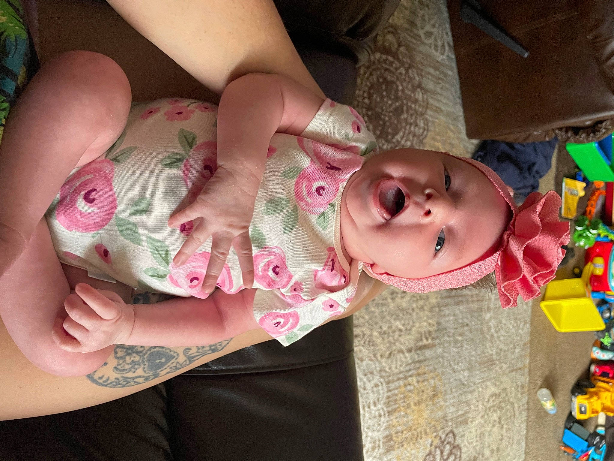 Summer joined the competition — help win amazing prizes! baby, baby_toddler_clothing, cheek, chest, child, dress, foot, fun, human, human_leg, mouth, nail, nose, pattern, person, pink, skin, textile, thigh, toddler