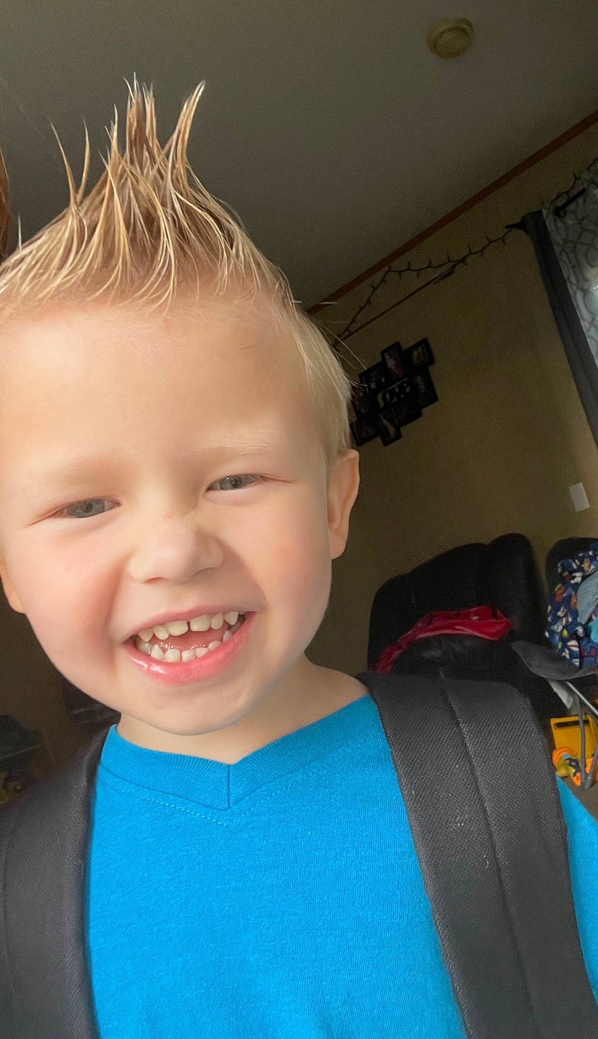 Kaiden joined the competition — help win amazing prizes! baby_toddler_clothing, blue, cheek, chin, ear, eye, eyebrow, eyelash, happy, head, human_body, iris, jaw, joy, lip, neck, nose, person, skin, sleeve