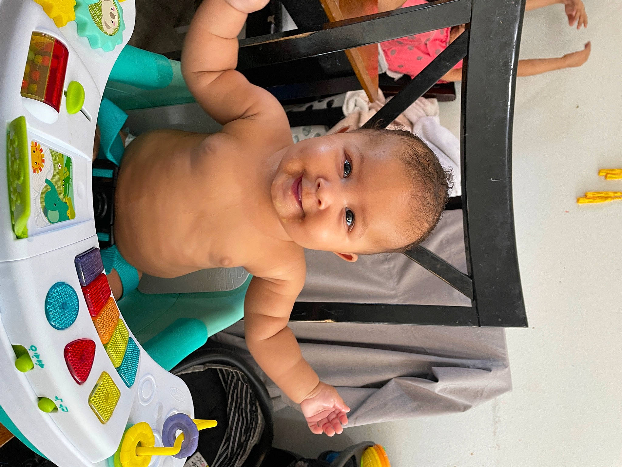 Rikki is registered to the contest to win money with this photo: baby, baby_playing_with_toys, baby_products, baby_toddler_clothing, baby_toys, barechested, bathing, chest, child, eyelash, fun, happy, joy, leisure, person, play, room, smile, toddler, toy