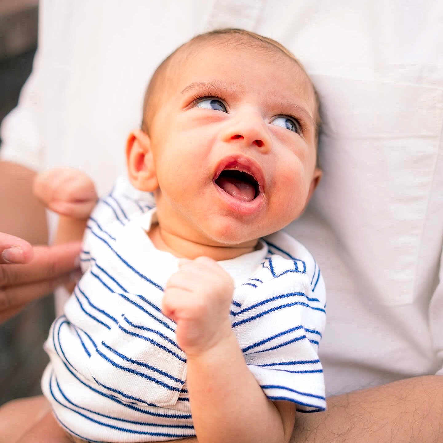 Mason joined the competition — help win amazing prizes! baby, babylaughing, face, happy, head, newborn, person, photography, portrait, yawning