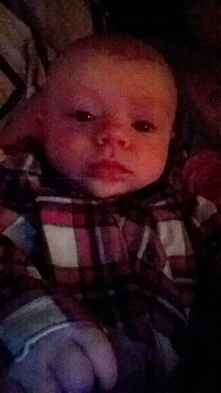 Justin is registered to the contest to win money with this photo: baby, cheek, child, chin, ear, eye, eyebrow, face, flesh, forehead, head, iris, lip, mouth, nose, organ, person, portrait, skin, smile