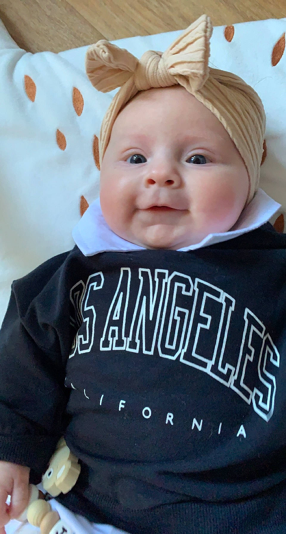 Jahnae participe au concours pour gagner de l'argent avec cette photo : baby, baby_toddler_clothing, blond, cheek, chin, cool, eye, font, grass, happy, head, headwear, outerwear, pattern, person, skin, sleeve, smile, t_shirt, textile