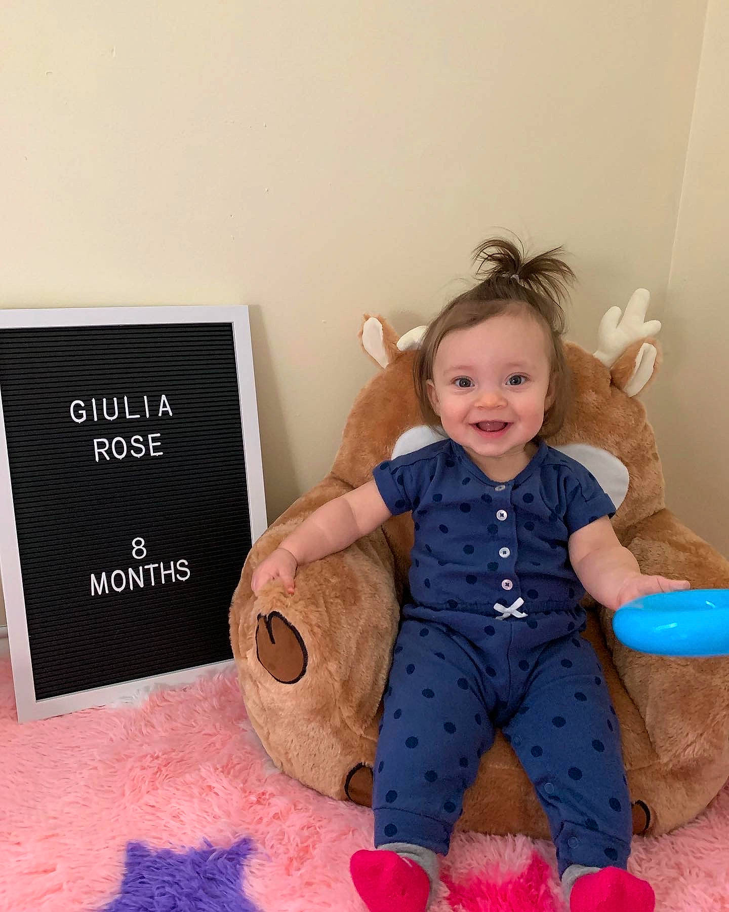 Giulia joined the competition — help win amazing prizes! baby, baby_playing_with_toys, baby_toddler_clothing, child, comfort, flooring, font, foot, fun, happy, head, joy, leisure, person, play, room, sitting, smile, t_shirt, thigh