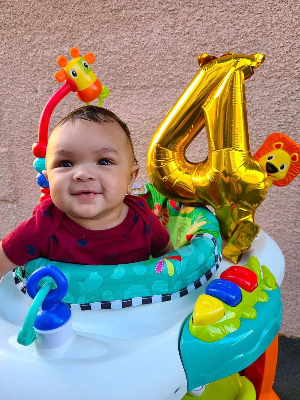 Ian joined the competition — help win amazing prizes! baby, baby_playing_with_toys, baby_products, baby_toys, child, fun, giraffe, giraffidae, joy, person, play, toddler, toy