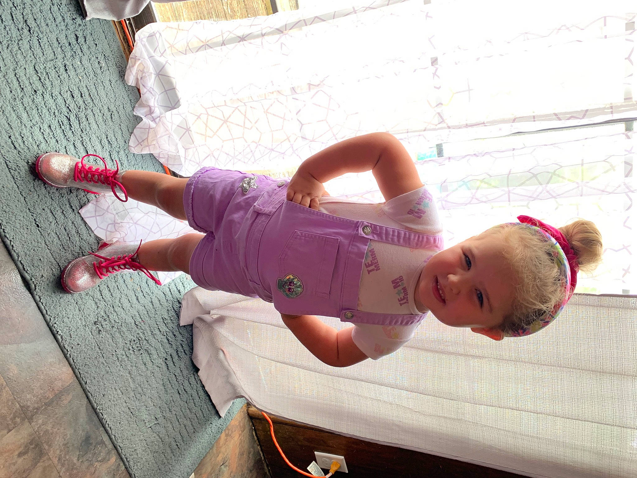 Amiyah is registered to the contest to win money with this photo: baby, baby_products, baby_toddler_clothing, beauty, child, concrete, foot, fun, happy, hat, human_leg, leisure, magenta, pattern, person, pink, sandal, thigh, toddler, vacation