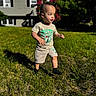 Jayden joined the competition — help win amazing prizes! toddler, child, grass, sunlight, shadow, house, flowers, outdoor, daylight, clothing, shorts, tshirt, person, greenery, walking, portrait, cute, summer, young, candid