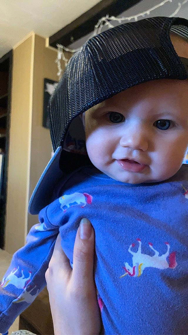 Claire joined the competition — help win amazing prizes! baby, baby_toddler_clothing, cap, cheek, child, cool, facial_expression, gesture, happy, hat, headgear, headwear, lip, mouth, nose, outerwear, people, person, skin, sleeve