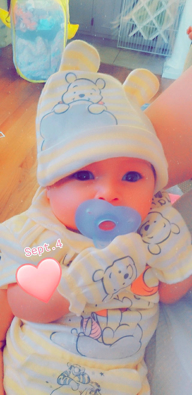 Namin'E joined the competition — help win amazing prizes! baby, baby_toddler_clothing, baseball_cap, cap, carmine, cheek, child, costume_hat, drinkware, event, fashion_accessory, fictional_character, fun, happy, hat, headwear, holiday, party_supply, person, pink