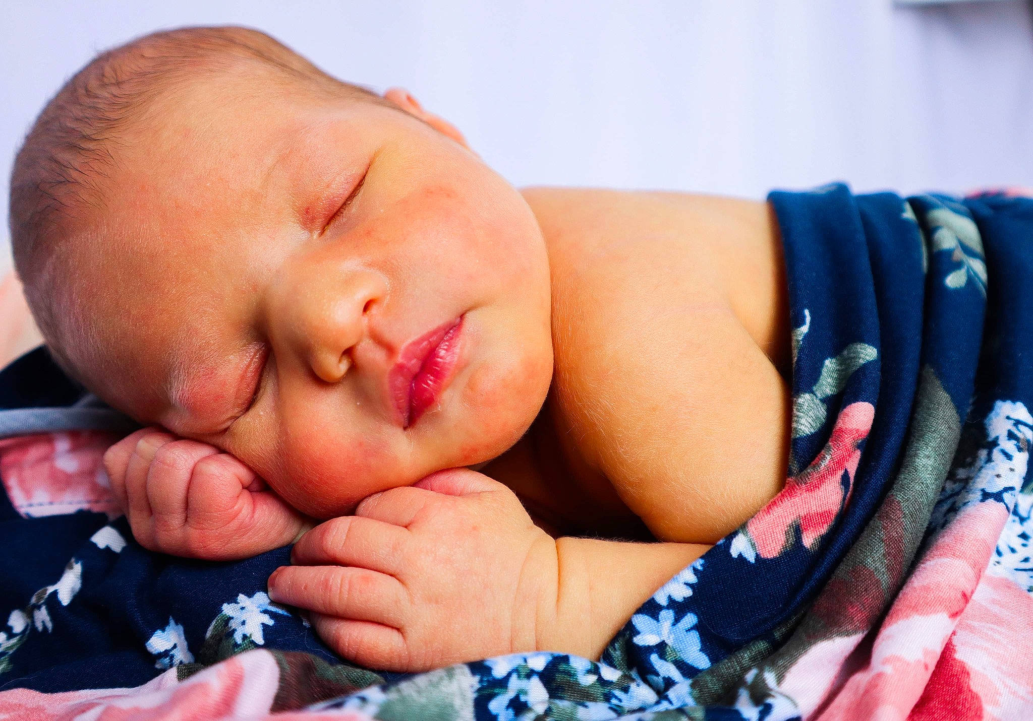 Leilani joined the competition — help win amazing prizes! baby, baby_sleeping, baby_toddler_clothing, cheek, child, comfort, eyelash, finger, gesture, hand, happy, human_body, mouth, muscle, nail, nose, person, pink, skin, thumb