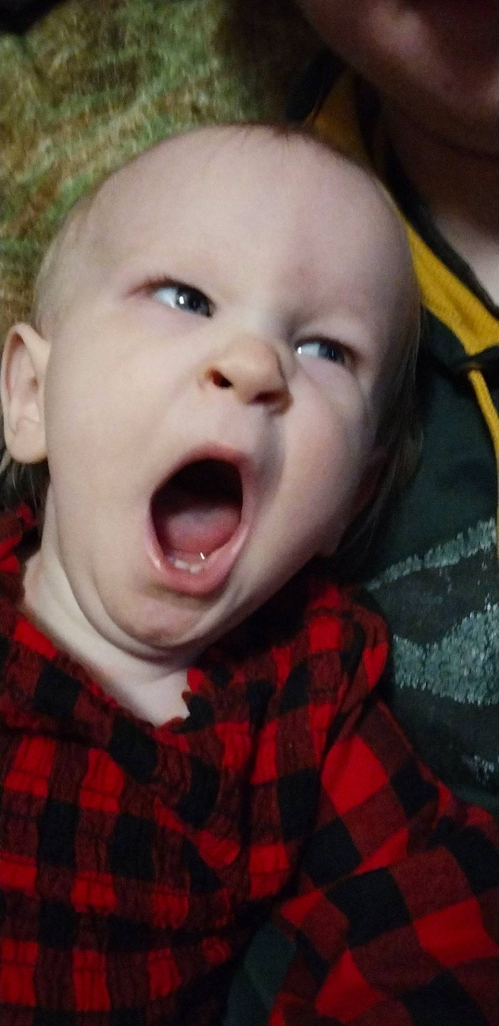 Arayah joined the competition — help win amazing prizes! baby, cheek, ear, eye, eyebrow, eyelash, happy, human_body, iris, jaw, lip, mouth, nose, person, plaid, skin, smile, tartan, toddler, tongue
