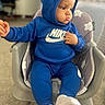 toddler, child, blue_hoodie, nike, high_chair, indoor, socks, baby, seat, clothing, star_pattern, cushion, carpet, person, portrait, casual_wear, cute, young_child, baby_fashion, seated
