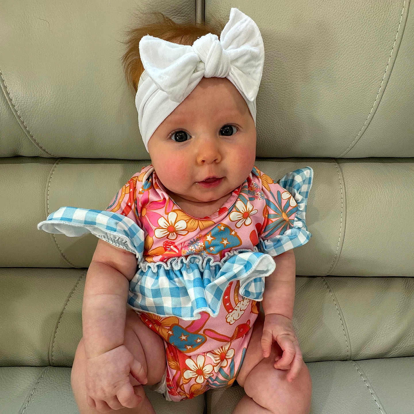 Kimber joined the competition — help win amazing prizes! accessories, baby, chair, clothing, couch, cushion, diaper, dress, face, furniture, hat, head, headband, homedecor, newborn, pants, person, photography, portrait, sitting