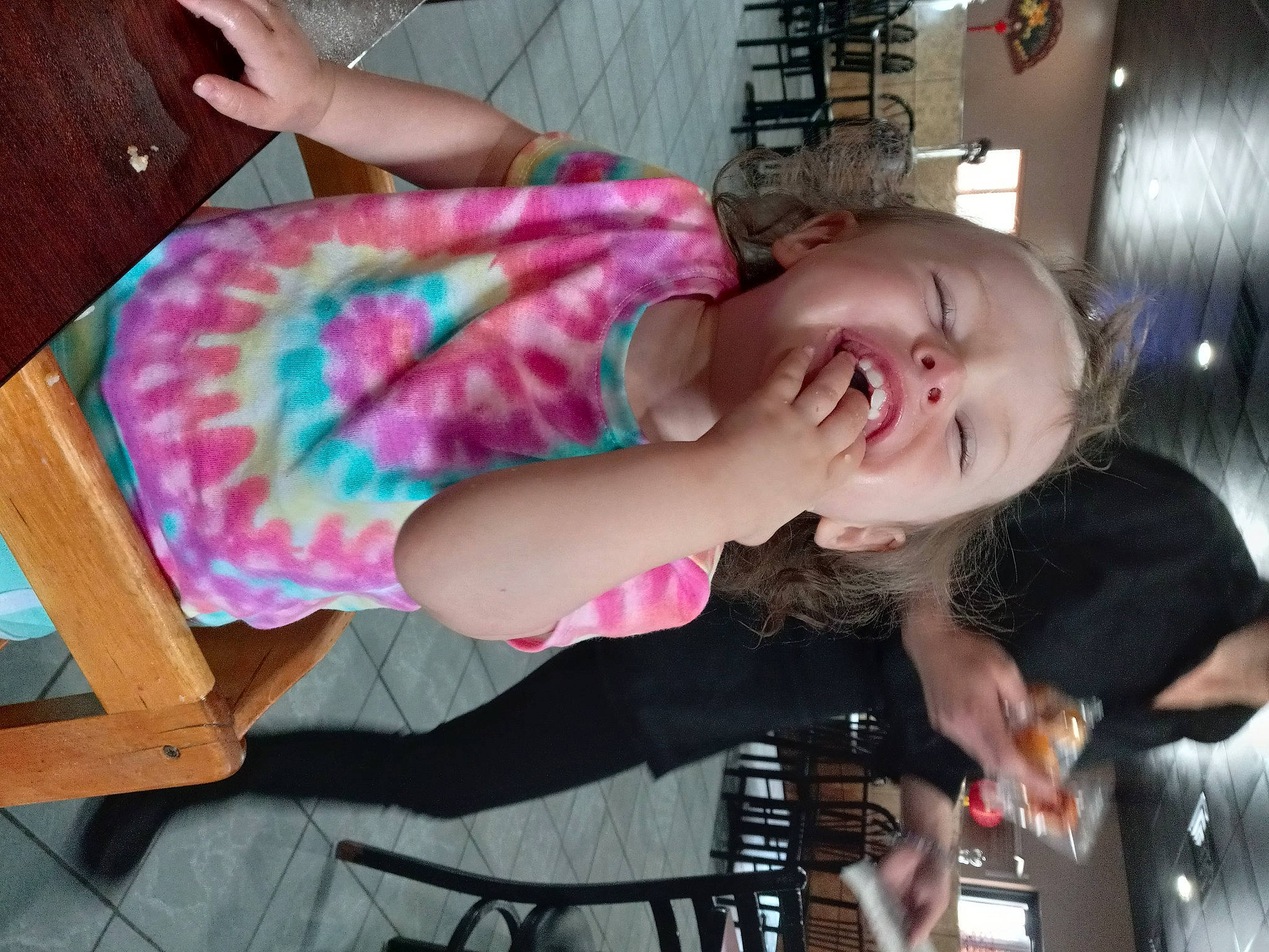 Paisley Makenna joined the competition — help win amazing prizes! baby, baby_products, baby_toddler_clothing, child, eyelash, flesh, fun, keyboard, magenta, pattern, person, pink, room, textile, toddler