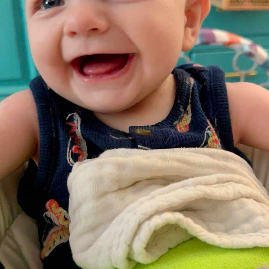Benjamin joined the competition — help win amazing prizes! accessories, baby, babylaughing, clothing, coat, face, happy, head, jacket, jewelry, laughing, necklace, newborn, pants, person, photography, portrait, quilt, smile, towel