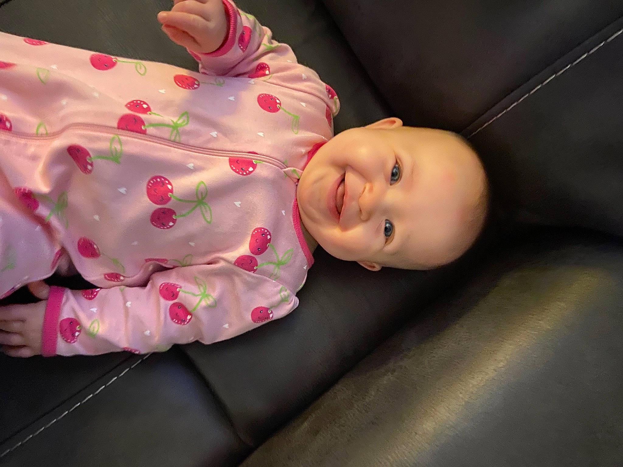 Savanna joined the competition — help win amazing prizes! arm, baby, baby_products, baby_safety, baby_toddler_clothing, cheek, child, comfort, fashion_accessory, human_body, joy, linens, lip, magenta, nose, pattern, person, room, sitting, sleeve