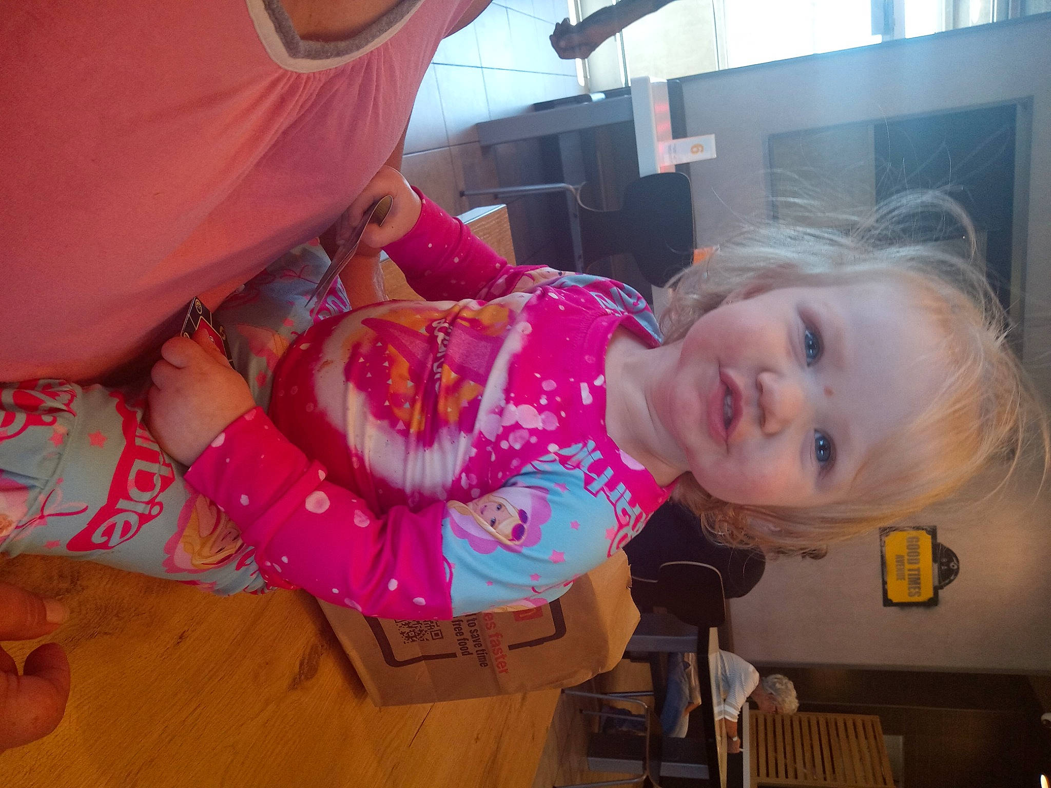 Maggie joined the competition — help win amazing prizes! baby, baby_toddler_clothing, chair, cheek, child, fun, happy, magenta, mouth, person, pink, play, room, skin, smile, toddler, vacation