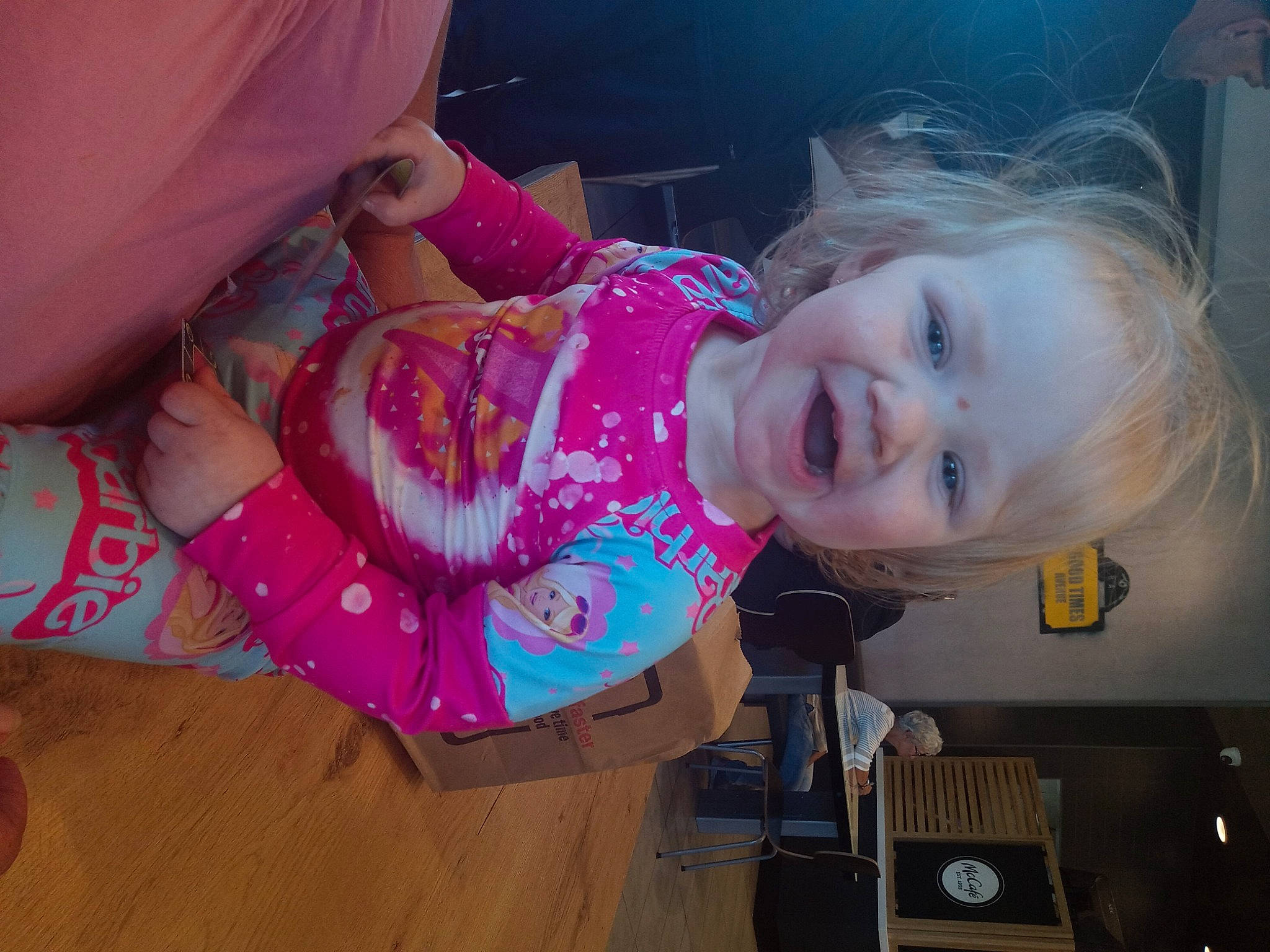 Maggie joined the competition — help win amazing prizes! baby, baby_products, cheek, child, facial_expression, fun, happy, iris, luggage_and_bags, magenta, mouth, party, person, pink, play, product, room, skin, smile, toddler