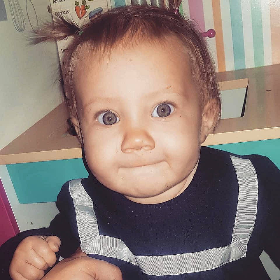 Harriet is registered to the contest to win money with this photo: baby, beauty, cheek, child, chin, cool, eye, eyebrow, face, facial_expression, forehead, hair, hairstyle, head, lip, nose, organ, person, skin, smile