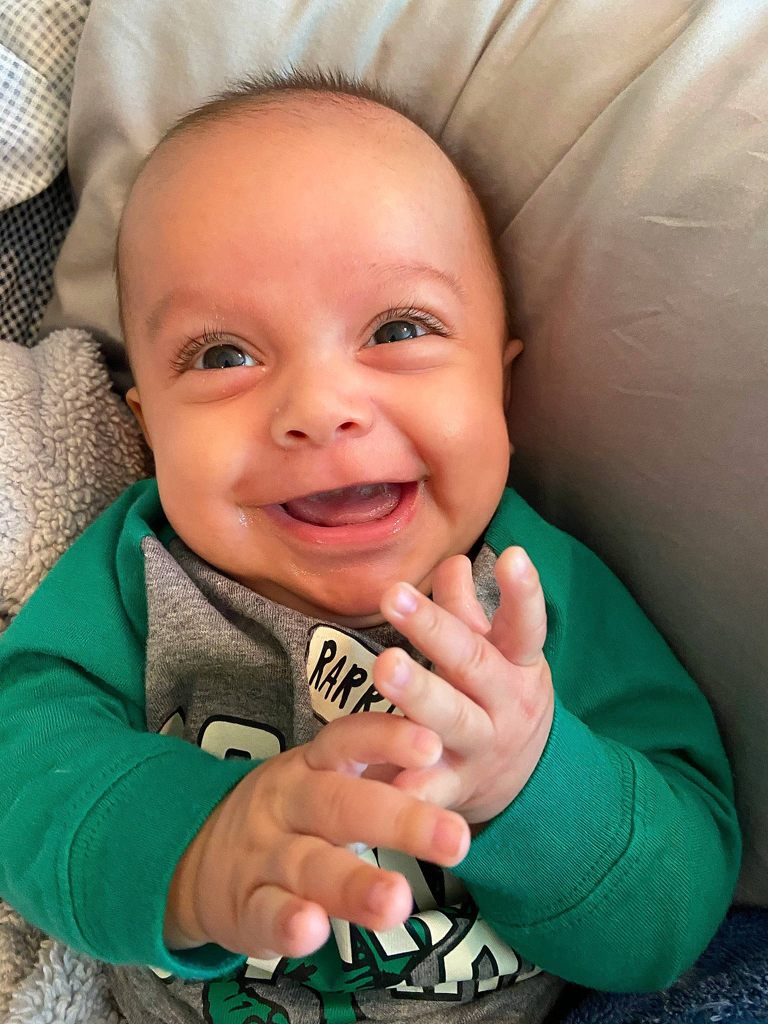 Judah joined the competition — help win amazing prizes! azure, baby, baby_toddler_clothing, cheek, chin, eye, eyebrow, gesture, hand, happy, head, iris, joy, lip, mouth, nose, organ, outerwear, person, skin