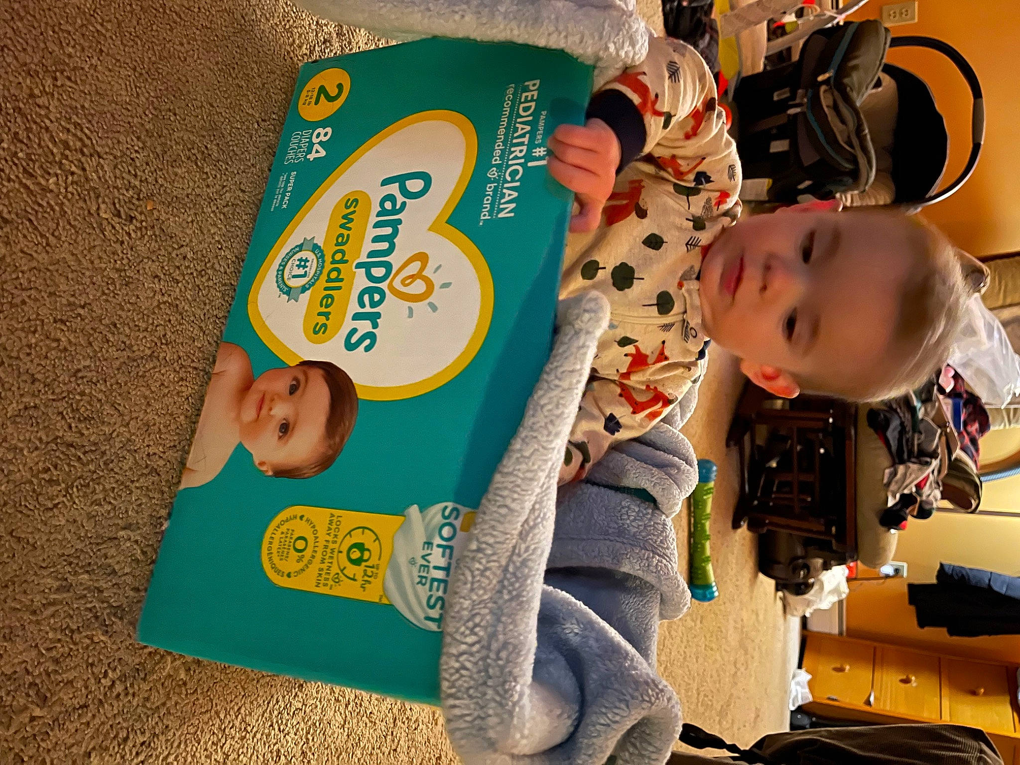 Logan joined the competition — help win amazing prizes! art, baby, child, font, fun, happy, leisure, logo, person, play, product, recreation, room, textile, toddler