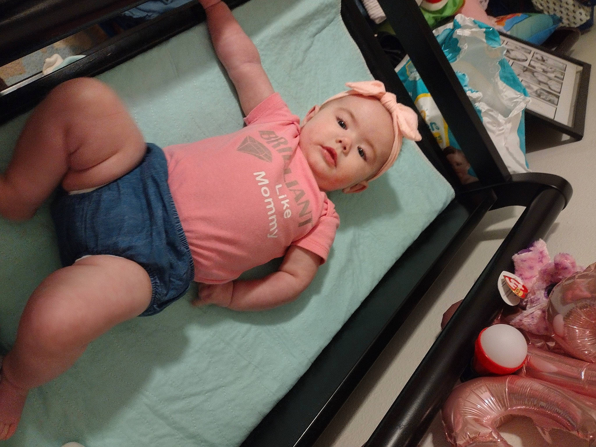 Ainsley joined the competition — help win amazing prizes! abdomen, baby, chest, comfort, finger, foot, fun, health_care, human_leg, knee, leisure, medical_equipment, nail, person, pink, skin, smile, thigh, thumb, toddler