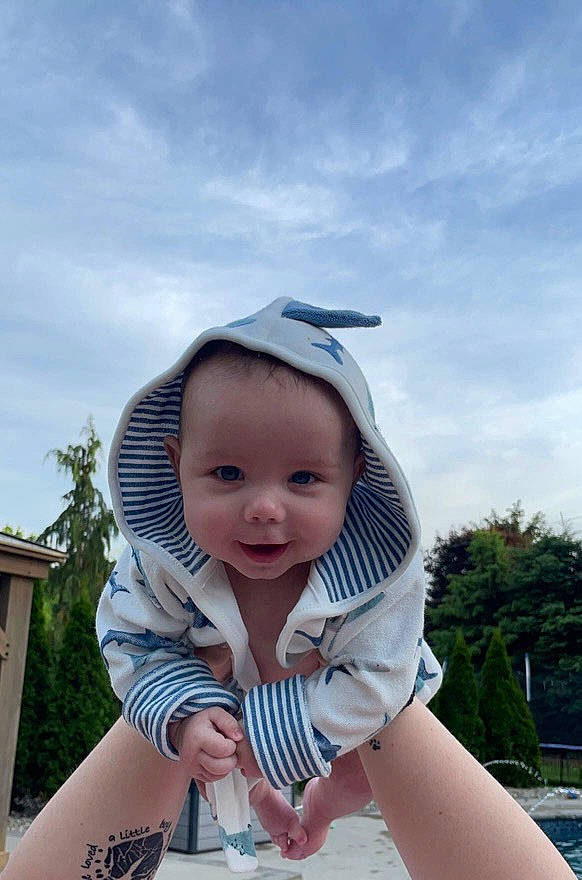 Keegan joined the competition — help win amazing prizes! baby, baby_toddler_clothing, child, city, cloud, electric_blue, flash_photography, fun, grass, happy, leisure, person, plant, recreation, sitting, skin, sky, sleeve, smile, toddler