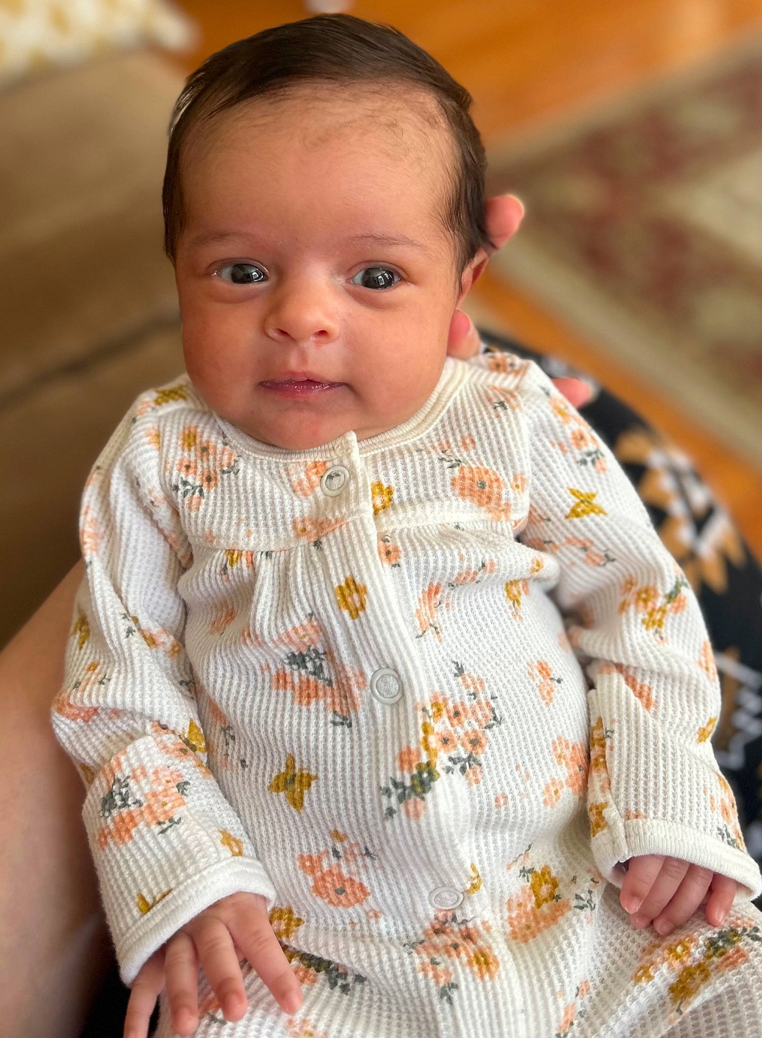 Lailah joined the competition — help win amazing prizes! baby, baby_toddler_clothing, cheek, chin, collar, dress, dress_shirt, face, facial_expression, happy, head, iris, lip, neck, nose, pattern, person, skin, sleeve, toddler