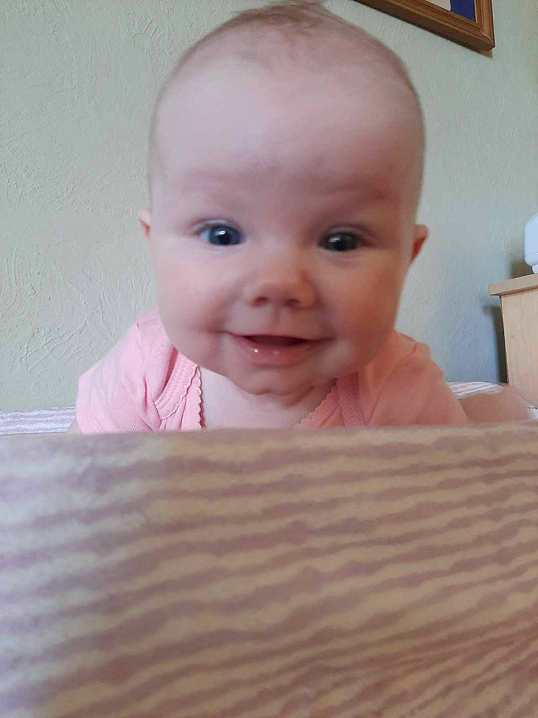 Chevelle joined the competition — help win amazing prizes! baby, baby_toddler_clothing, cheek, child, chin, eyebrow, eyelash, flooring, hairstyle, happy, hardwood, iris, lip, nose, person, picture_frame, room, skin, smile, toddler