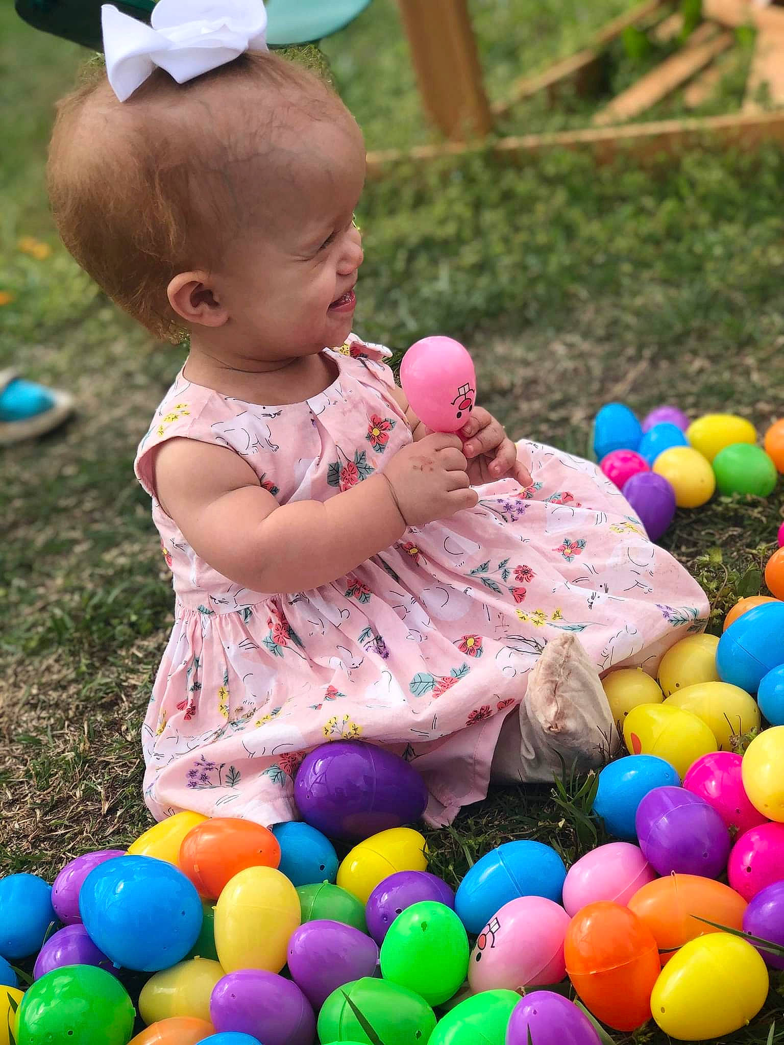 Annalise joined the competition — help win amazing prizes! baby, baby_toddler_clothing, ball_pit, beauty, child, event, face, fun, green, happy, leisure, people, person, photograph, product, public_space, recreation, snapshot, toddler, toy