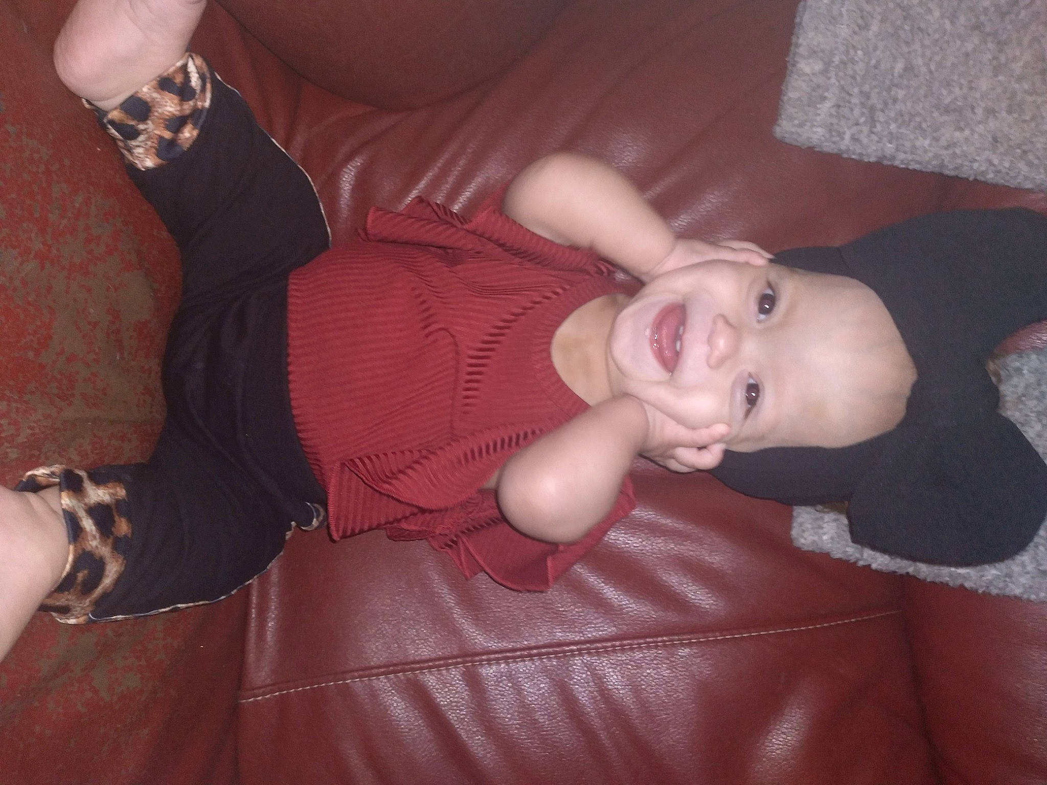 Annalise joined the competition — help win amazing prizes! arm, cheek, comfort, ear, eye, finger, gesture, hand, head, joint, lip, mouth, nose, person, pink, skin, smile, textile, thigh, toy