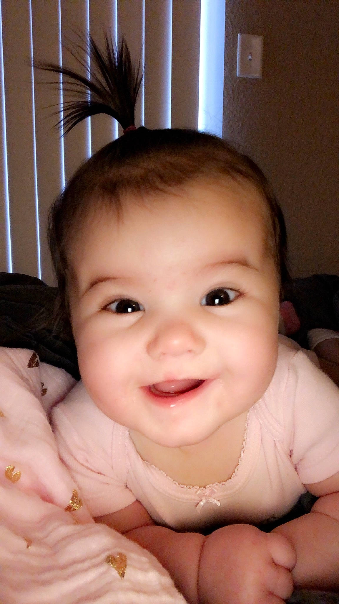 Kamilla is registered to the contest to win money with this photo: baby, baby_making_funny_faces, beauty, cheek, child, chin, close_up, eye, eyebrow, face, facial_expression, forehead, head, iris, lip, mouth, nose, person, skin, smile