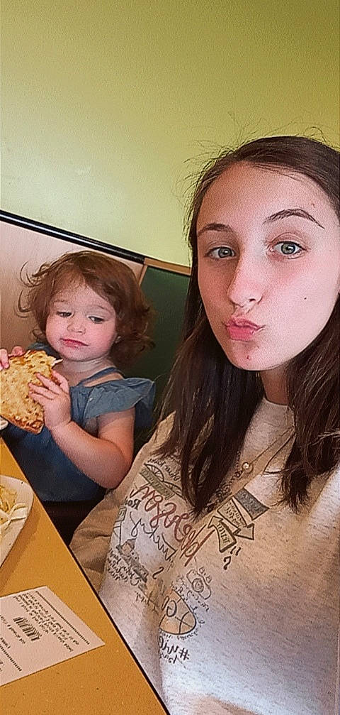 Lillian joined the competition — help win amazing prizes! black_hair, blond, brown_hair, chair, event, eyelash, flash_photography, food, fun, happy, iris, jewellery, layered_hair, lip, person, plate, skin, t_shirt, tableware, toddler