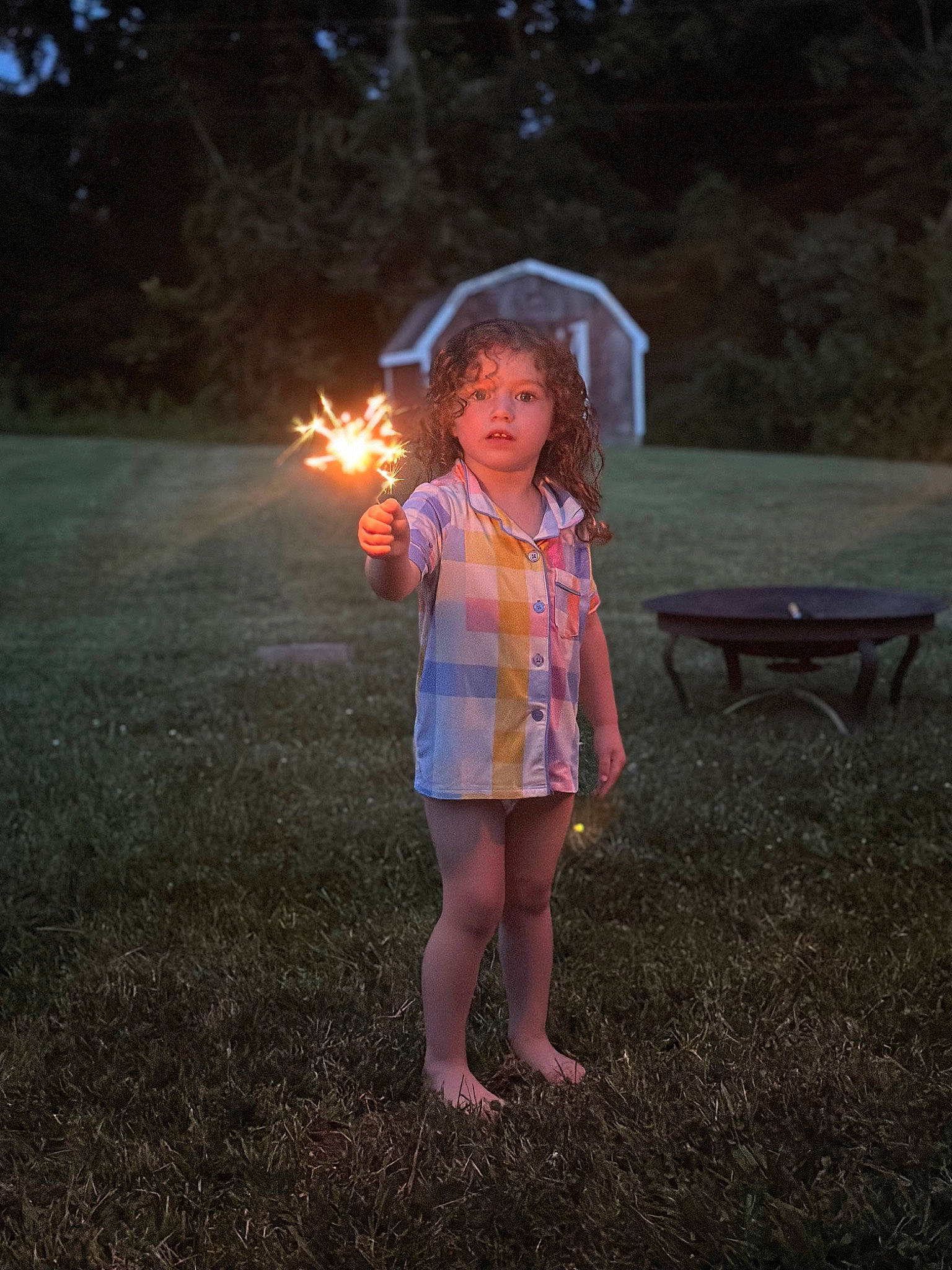 Lillian joined the competition — help win amazing prizes! automotive_lighting, bench, child, darkness, flash_photography, fun, grass, grassland, happy, landscape, lawn, leisure, night, people_in_nature, person, plant, sunlight, tints_and_shades, toddler, tree