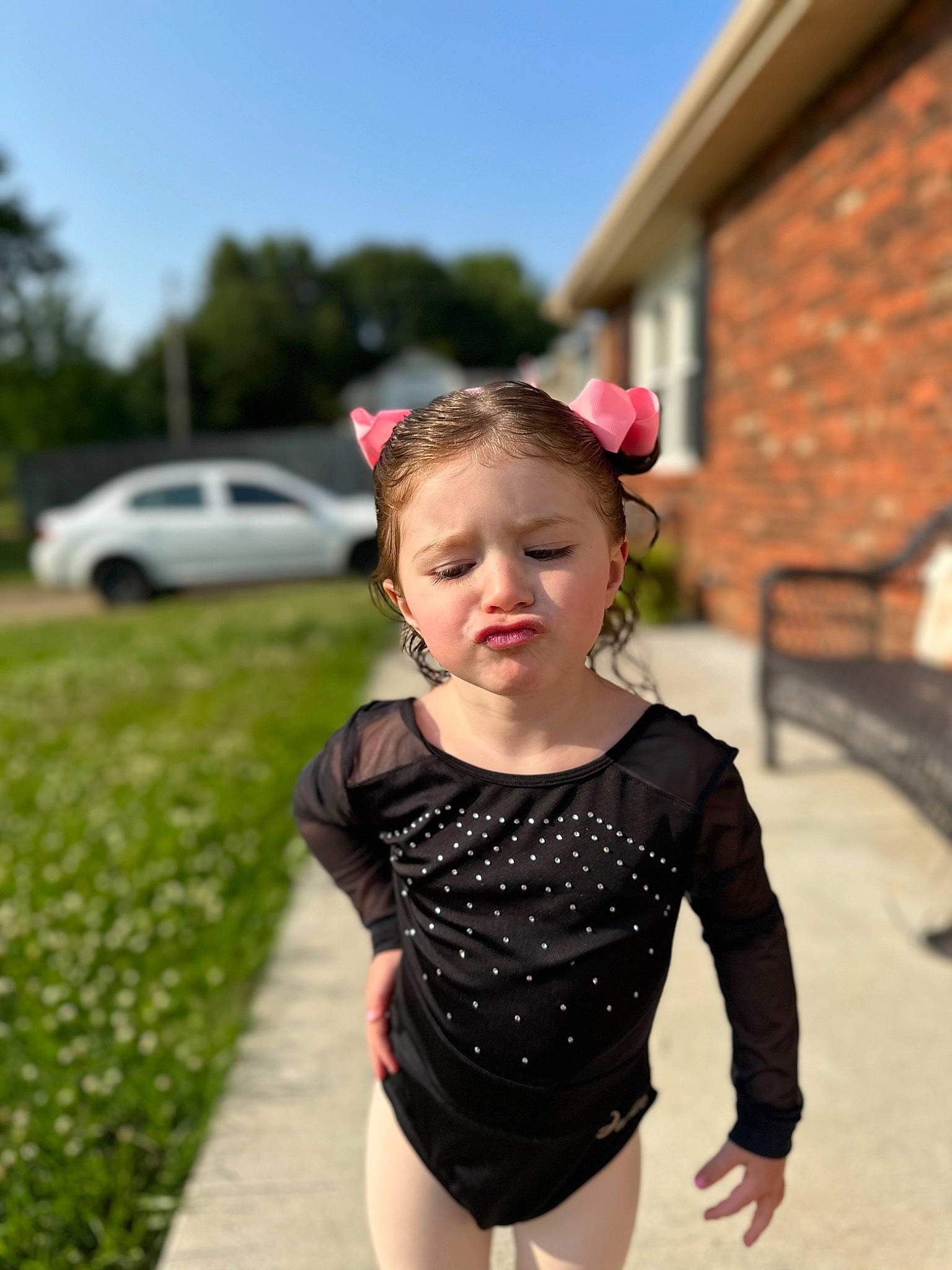 Lillian is registered to the contest to win money with this photo: blond, event, eyewear, grass, happy, human_leg, leisure, leotard, monokini, one_piece_swimsuit, person, plant, recreation, sky, sleeve, sorrow, sportswear, summer, swimwear, thigh