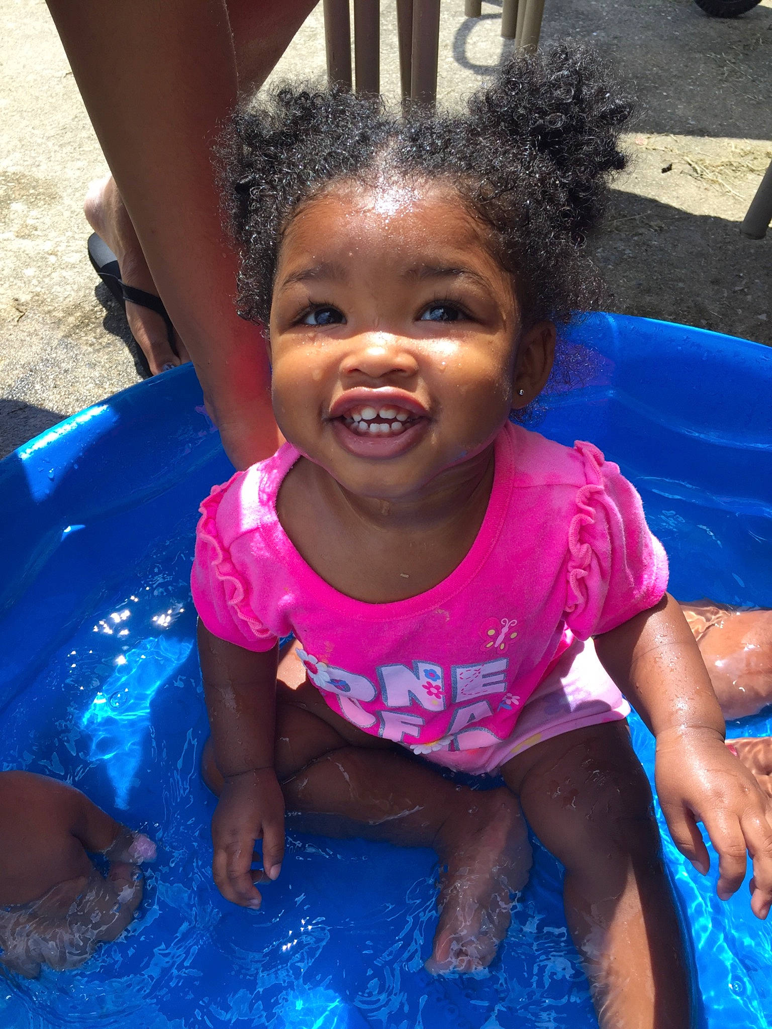 Ayanna is registered to the contest to win money with this photo: adaptation, child, fun, happy, joy, leisure, person, play, recreation, smile, summer, toddler, water
