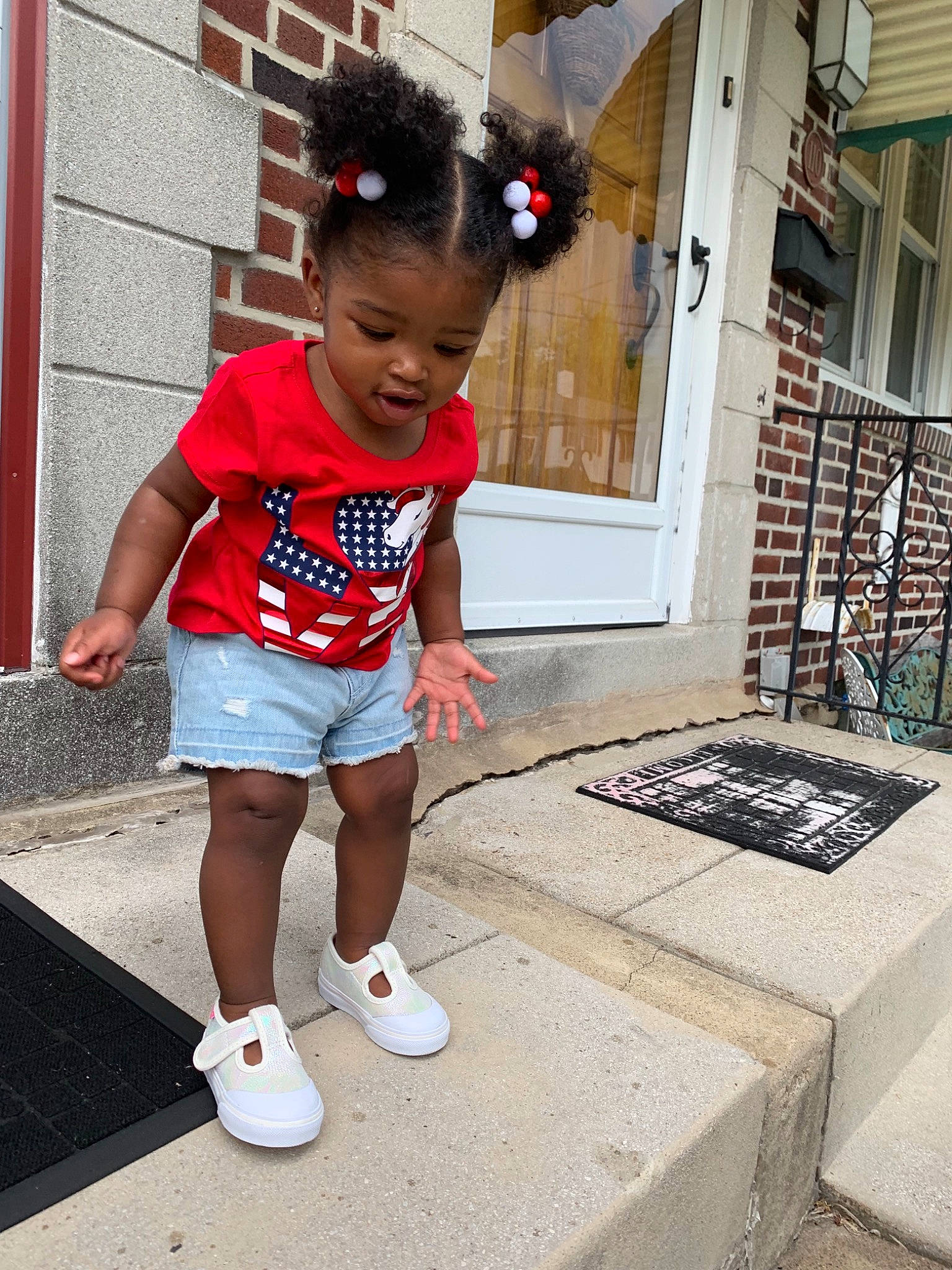 Ayanna joined the competition — help win amazing prizes! child, cool, footwear, fun, leg, person, play, shoe, snapshot, standing, t_shirt, toddler, vacation, water