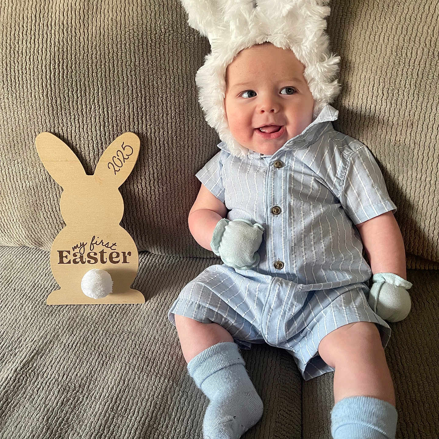 Kaisen joined the competition — help win amazing prizes! blonde, clothing, costume, couch, face, furniture, glove, hair, happy, head, homedecor, hosiery, pants, person, photography, plush, portrait, sitting, smile, sock