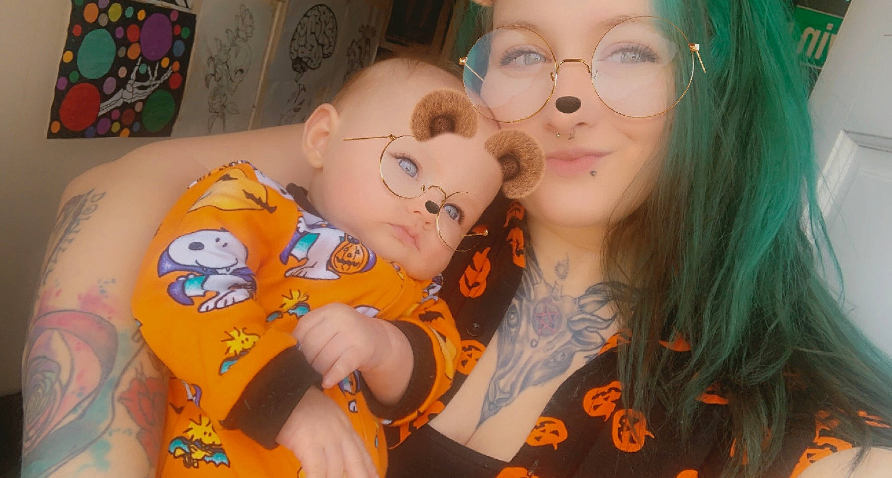 Aurora joined the competition — help win amazing prizes! baby, cheek, child, eyelash, eyewear, face, facial_expression, fun, glasses, goggles, happy, head, kiss, mouth, orange, person, selfie, skin, sunglasses, toddler