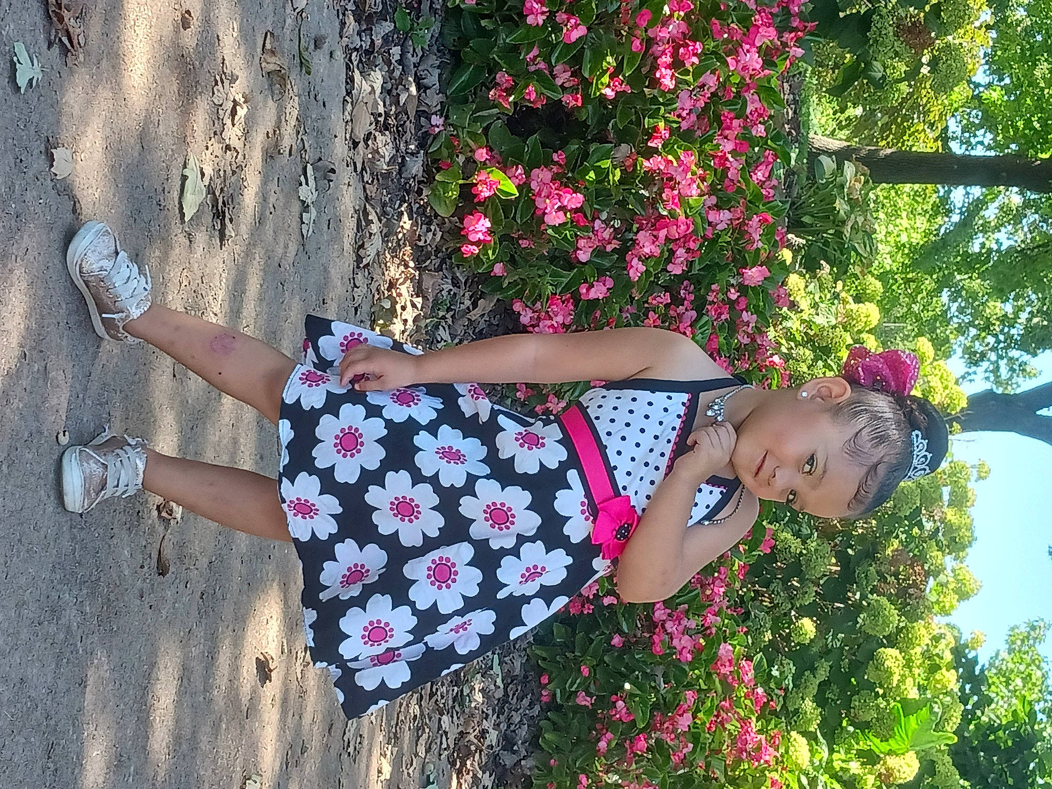 Breeley joined the competition — help win amazing prizes! beauty, day_dress, flower, fun, grass, happy, human_leg, joy, leisure, magenta, people_in_nature, person, petal, pink, plant, red, summer, thigh, tints_and_shades, tree