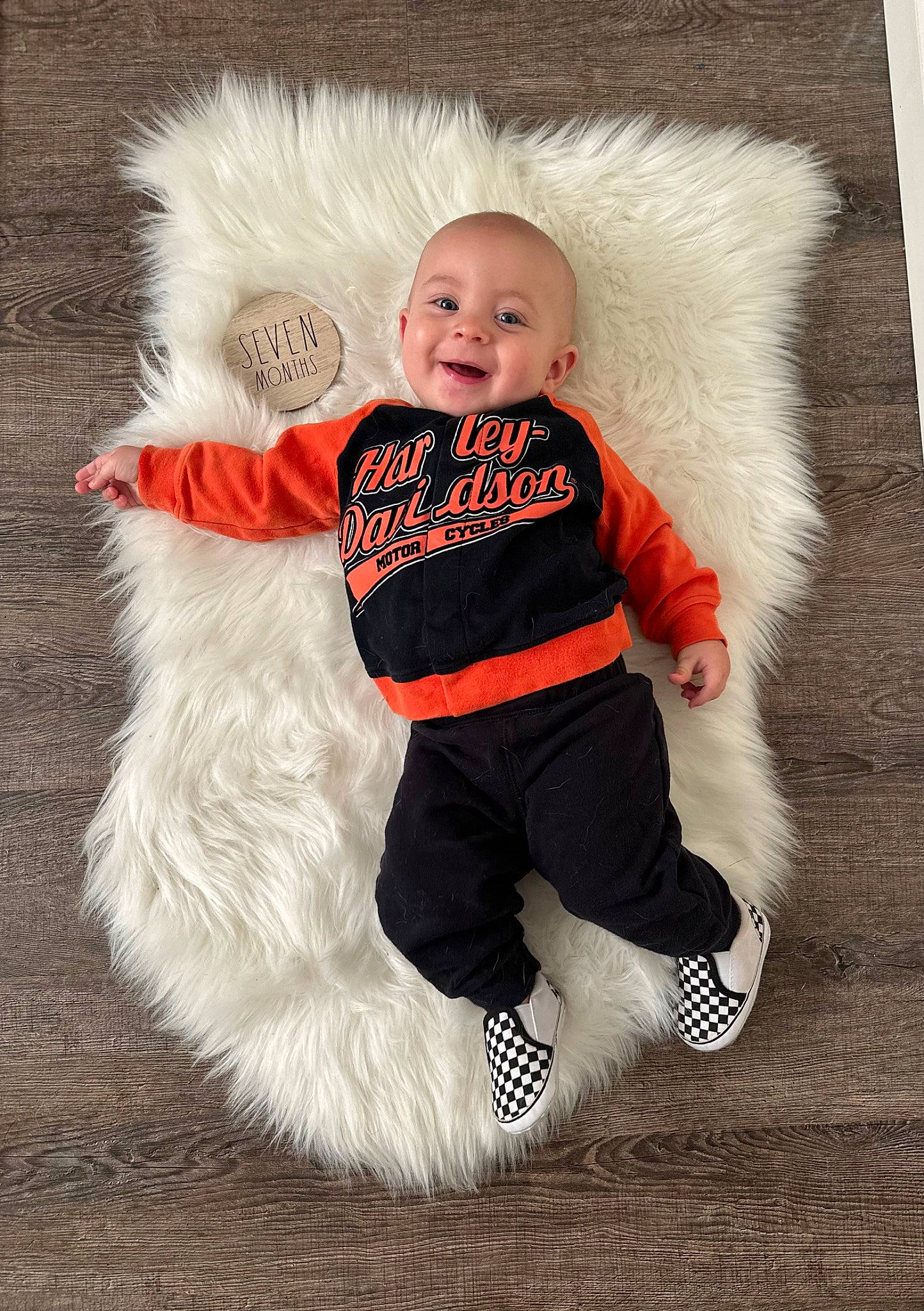 Jett joined the competition — help win amazing prizes! baby, baby_toddler_clothing, child, costume, costume_hat, fun, fur, happy, head, joy, mammal, person, personal_protective_equipment, sitting, sleeve, smile, sports_equipment, sportswear, stock_photography, t_shirt