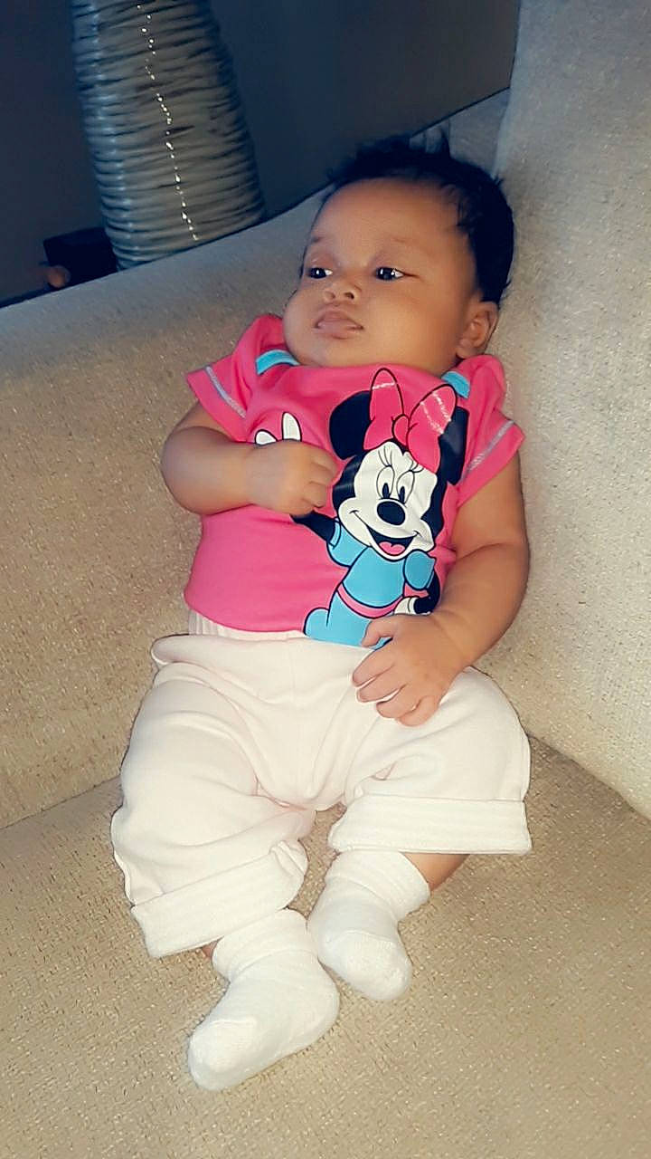 Charlee joined the competition — help win amazing prizes! baby, baby_products, baby_toddler_clothing, cheek, child, leg, person, pink, play, sitting, skin, smile, toddler