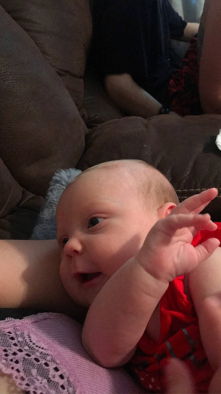 Dahlia joined the competition — help win amazing prizes! baby, baby_toddler_clothing, cheek, chest, comfort, eye, eyebrow, eyelash, finger, gesture, hand, happy, head, lip, mouth, nose, person, skin, smile, thumb