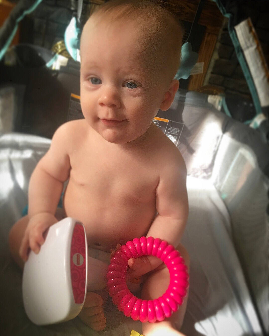 Sullivan is registered to the contest to win money with this photo: baby, baby_products, child, eye, person, play, product, skin, smile, toddler, vacation