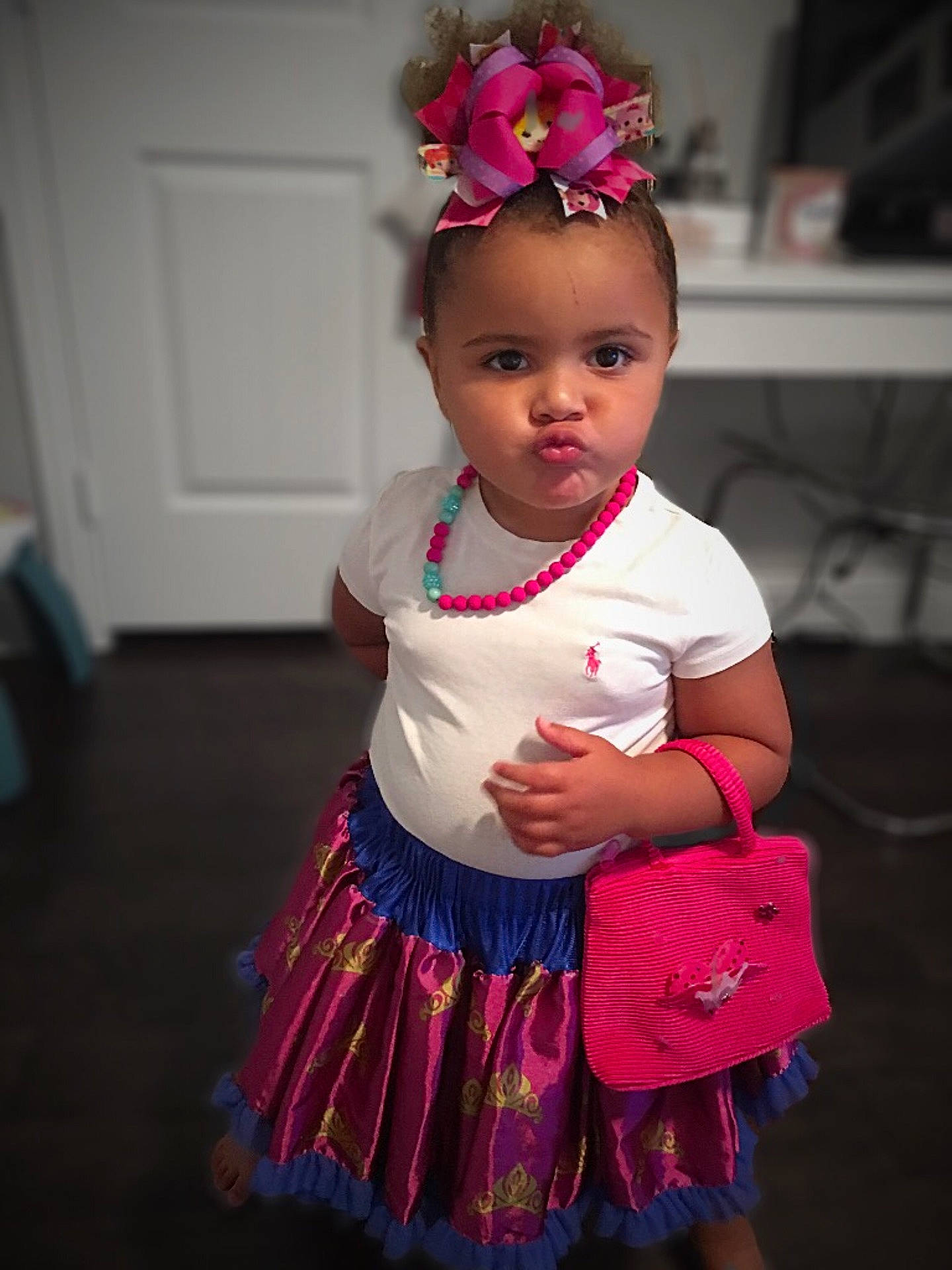 Isabella-marie joined the competition — help win amazing prizes! abdomen, child, costume, day, fun, girl, hair_accessory, happiness, infant, magenta, material, person, pink, product, purple, skin, smile, textile, toddler